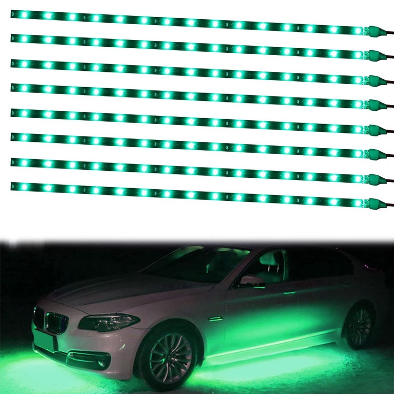 XTAUTO XT AUTO 8pcs 12V Super Bright 30cm 15 LED Flexible Waterproof LED Strip Light for Car Interior & Exterior Decoration DRL Day Running Light Or Boat Bus Garden - Image 1